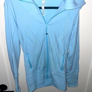 Light blue lululemon zip up jacket size 6